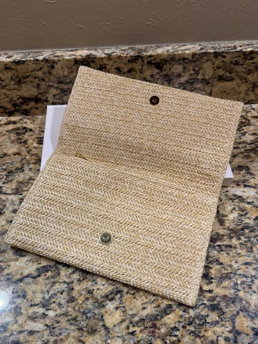 Dior raffia foldover